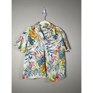 Liz Claiborne Lizwear Resort Wear Hawalian Hibiscus Shirt